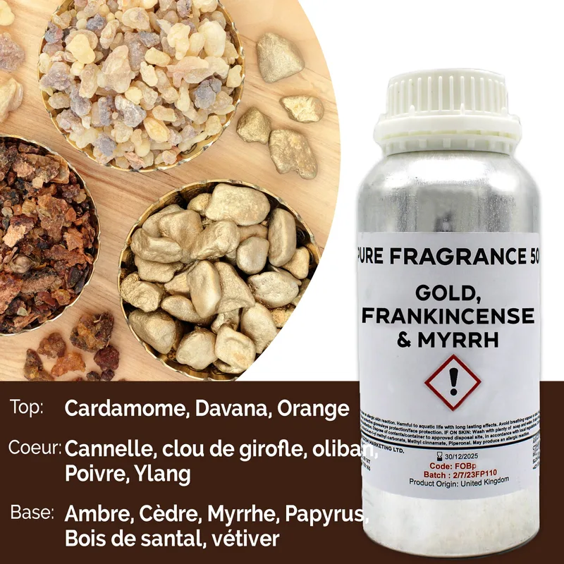 Oro Frankincense & Myrrh Puro Profumo Olio 500ml — foto 4