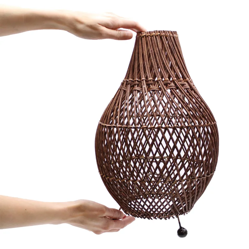 Rattan Table Lamps Dark Brown — foto 3