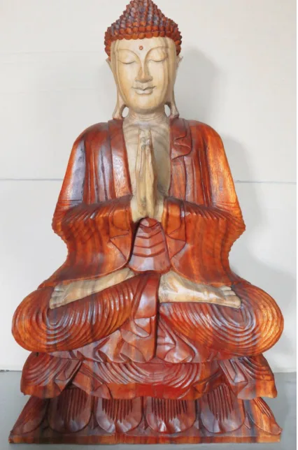 Hand Carved Buddha Statue 80cm Welcome — foto 1