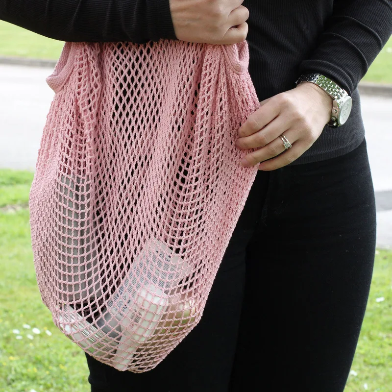 Borsa in rete di cotone puro - Nera — foto 3