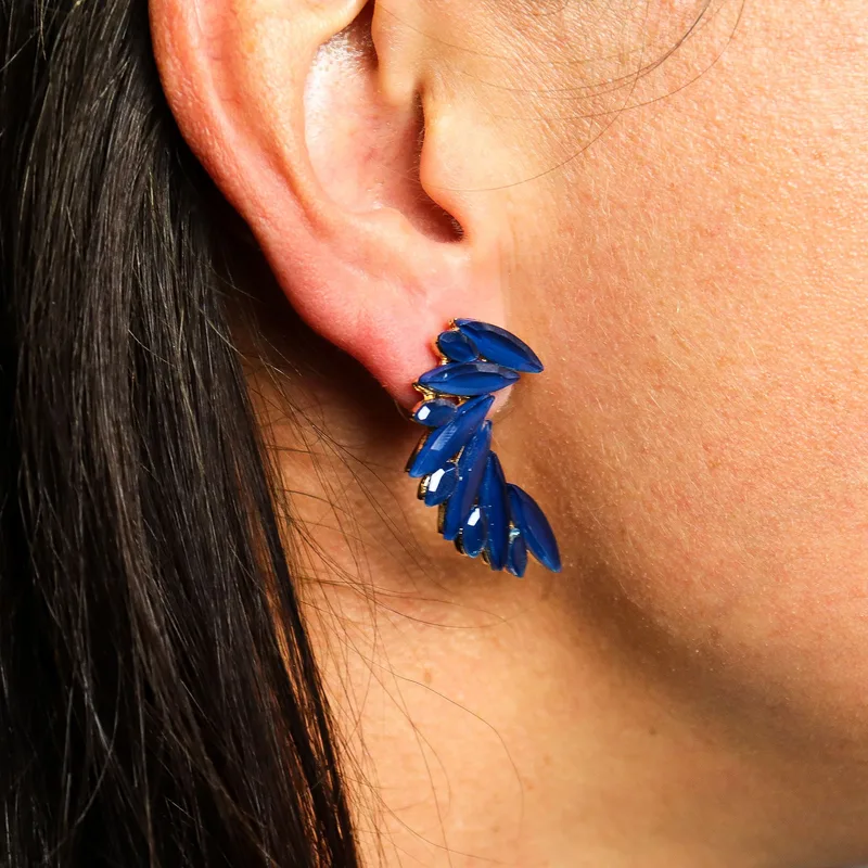 Royal Blu - Vintage Glass - Angel Wings - Earrings — foto 5