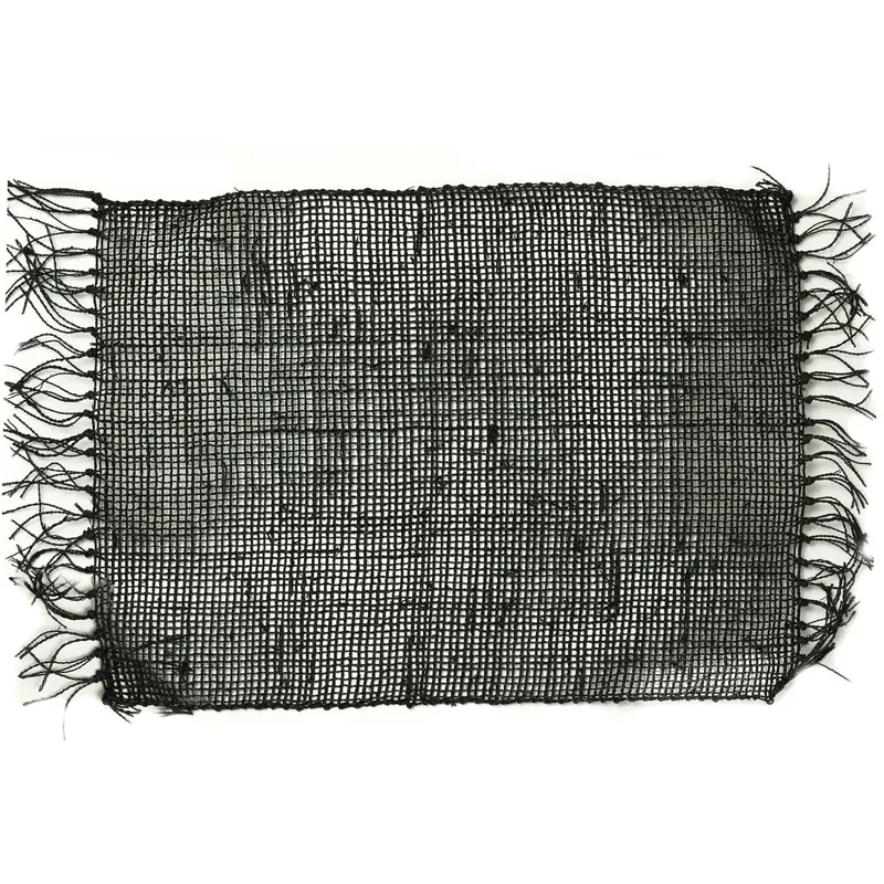 Seagrass Fringe Naturale Placemat - Nero — foto 1