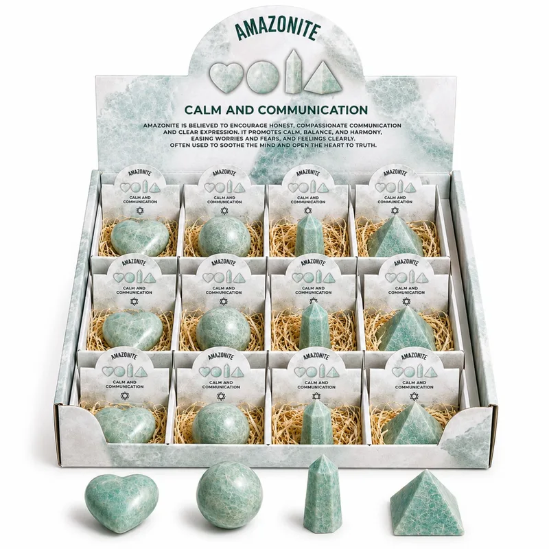 Four Gemstone Shapes - Amazonite — foto 1