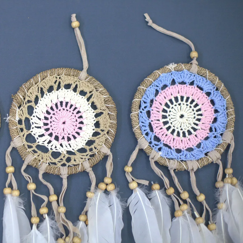 Pastel Pink Macramé Dream Catcher 12cm (asst colours) — foto 2