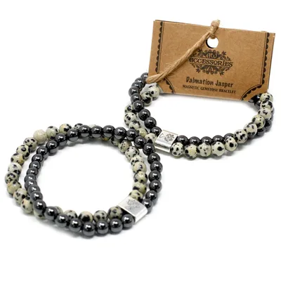 Bracciale con Pietre Magnetiche - Giada Dalmatica — foto 1