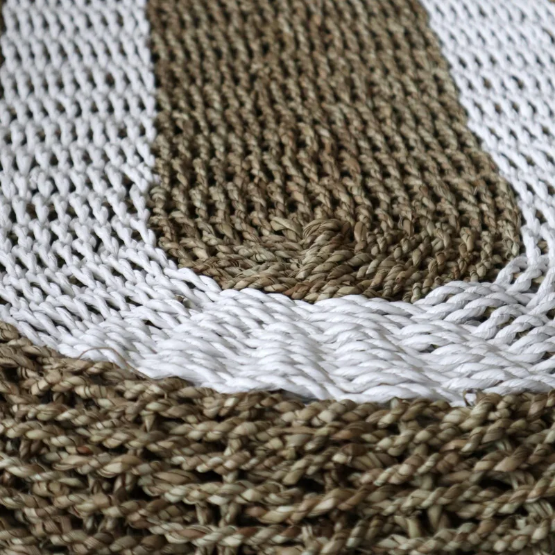 Oval Seagrass Bianco & Tan Classic 60x120cm — foto 1