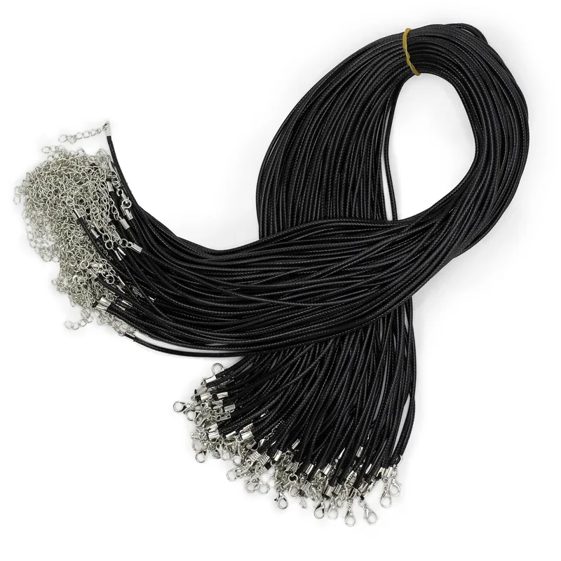 Packs Waxed Pendant Cords - 2mm x 55cm - Assorted - Nero 101