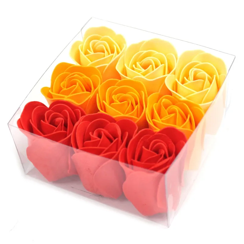 Set of 9 Sapone Fiore Scatola - Peach Roses — foto 2