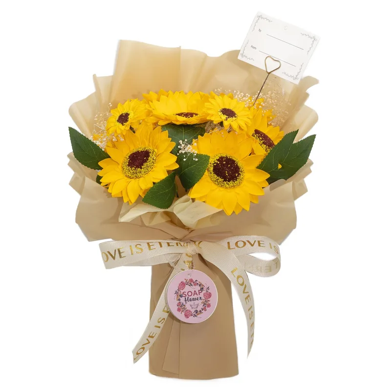 Large Sunflowers Bouquet Love is Eternal Gift Card — foto 2