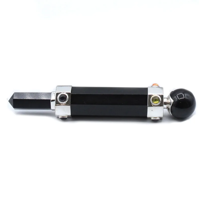 Hexagonal Crystal Healing Wand 12cm Nero Agate