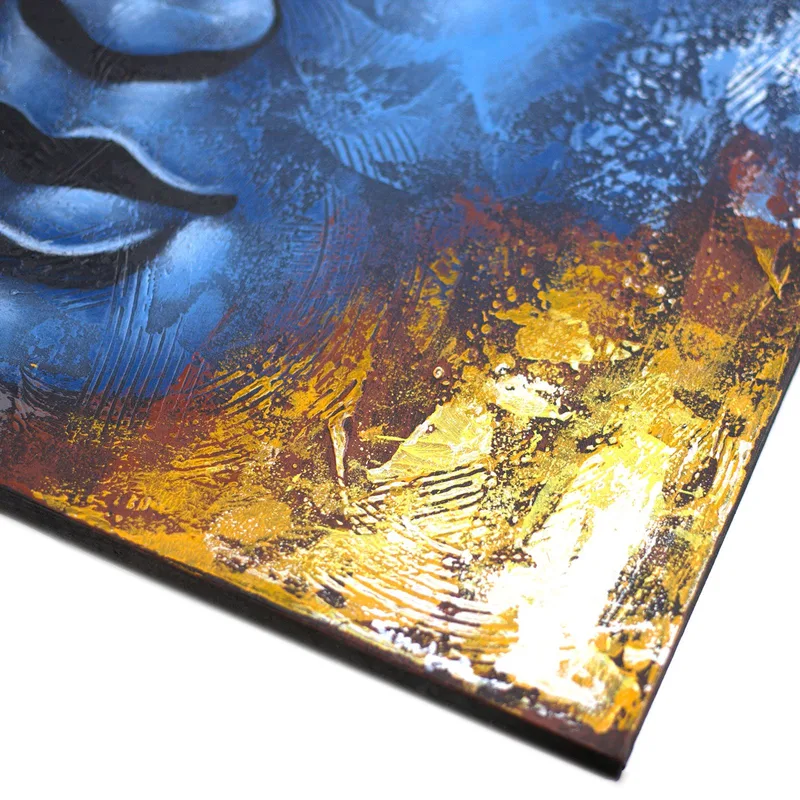 Buddah Painting Blu Face Abstract — foto 1