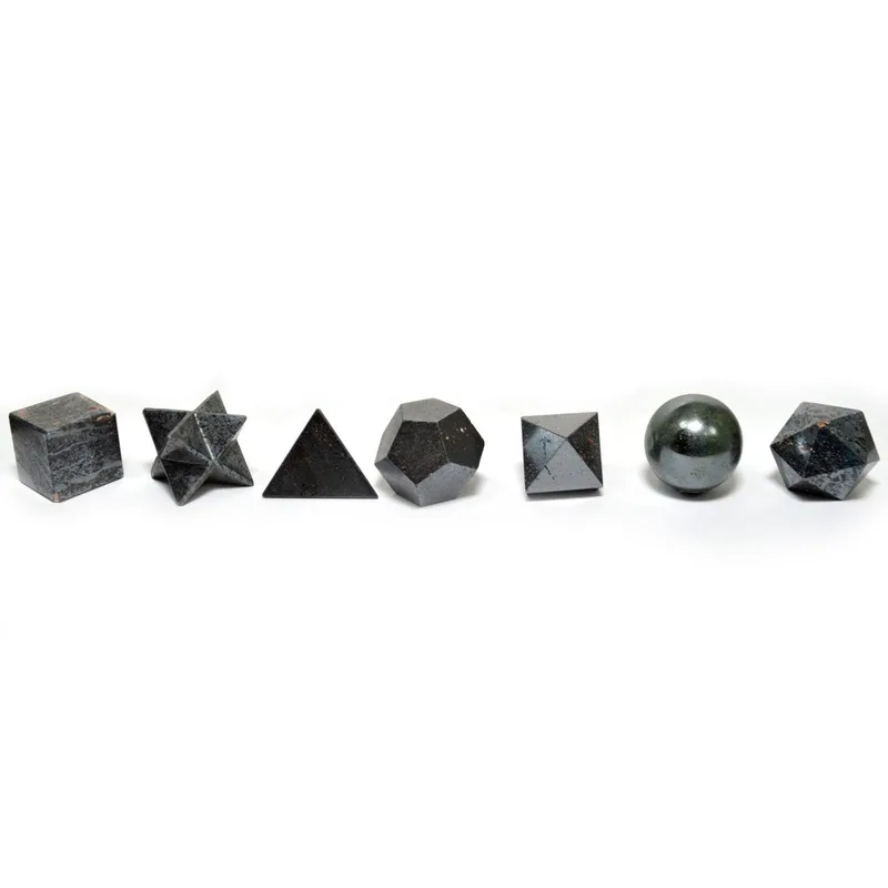 Geometric Seven Piece Nero Agate Set — foto 1