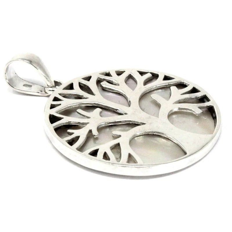 Albero of Life Argento Pendent 30mm Mother of Pearl — foto 2
