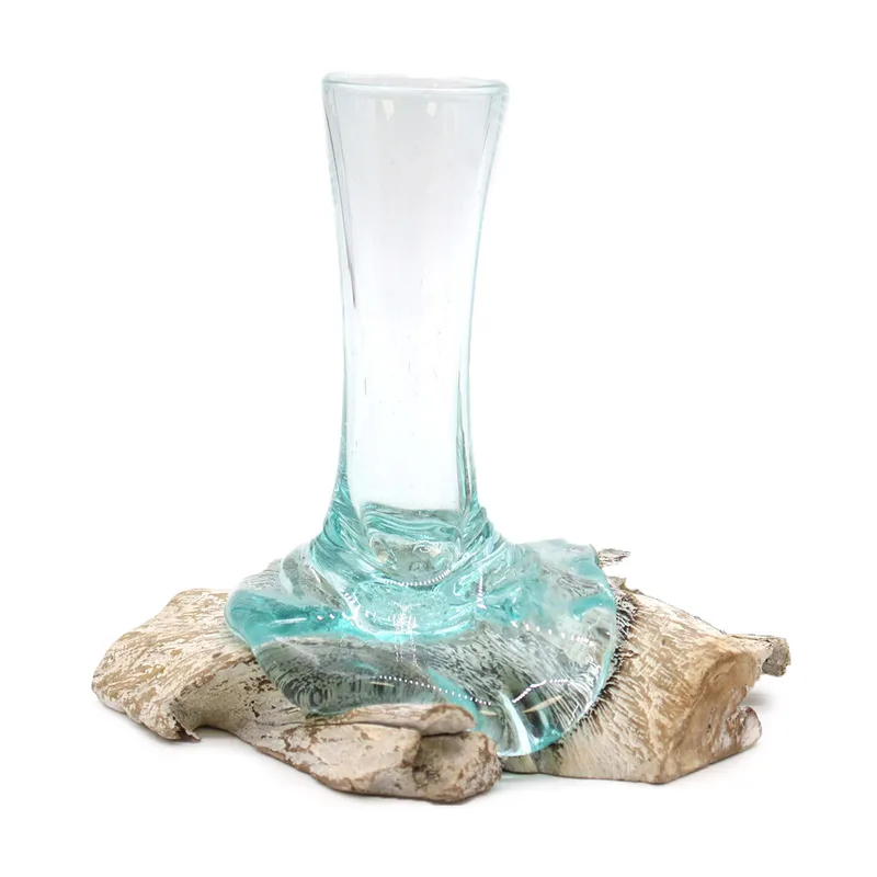 Molten Glass on Whitewash Legno Vase Small — foto 5
