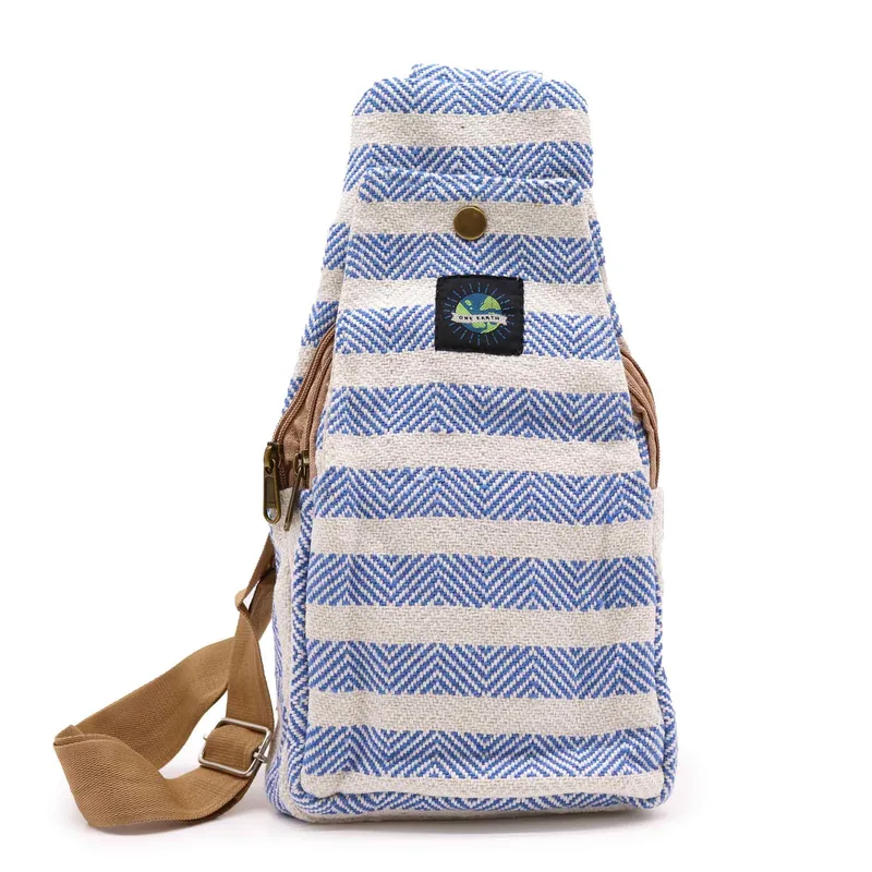 Corpo Cross Bag Naturale Cotton Blu & Bianco