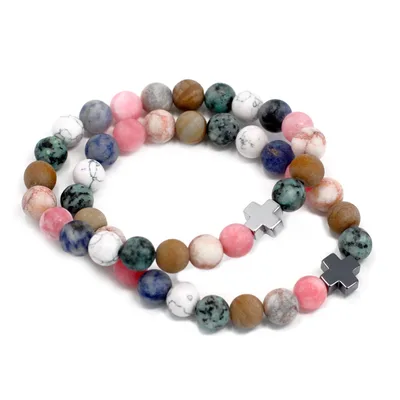 Set of 2 Gemstones Friendship Bracelets Harmony Rainbow Gemstones — foto 5