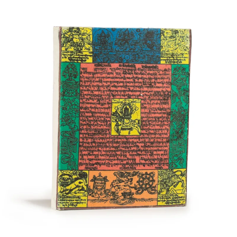 Lokta Traditional Prayer Flag Notebook – Medium (15x12cm) – 45 Leaves – Naturale