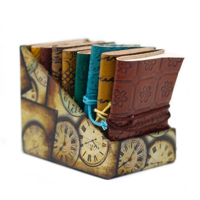Mini Assorted Leather Notebook (10x7.5 cm) - 1 piece — foto 3