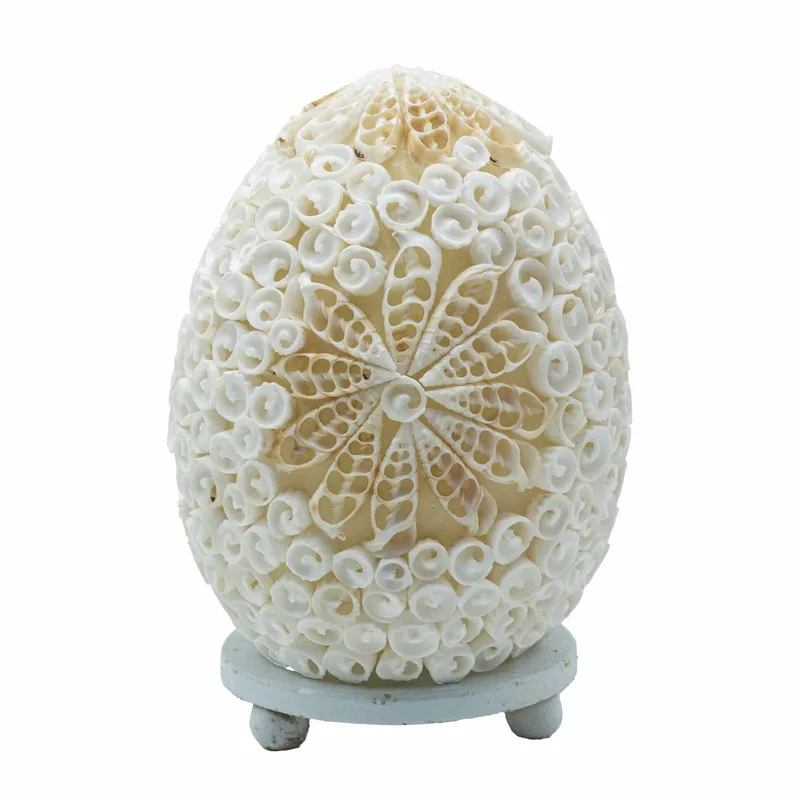 Boho Sea Shell Lamp Cut Art Shell Oval 15cm