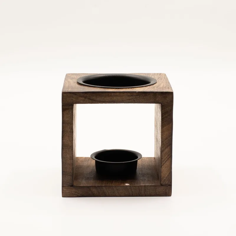Square Mango Legno Olio Bruciatore - Yin Yang — foto 2