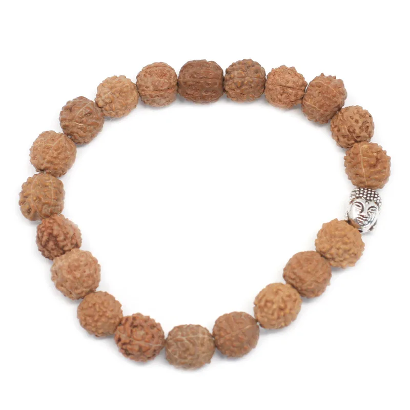 Rudraksha Buddah Bangle Mala - Naturale — foto 3