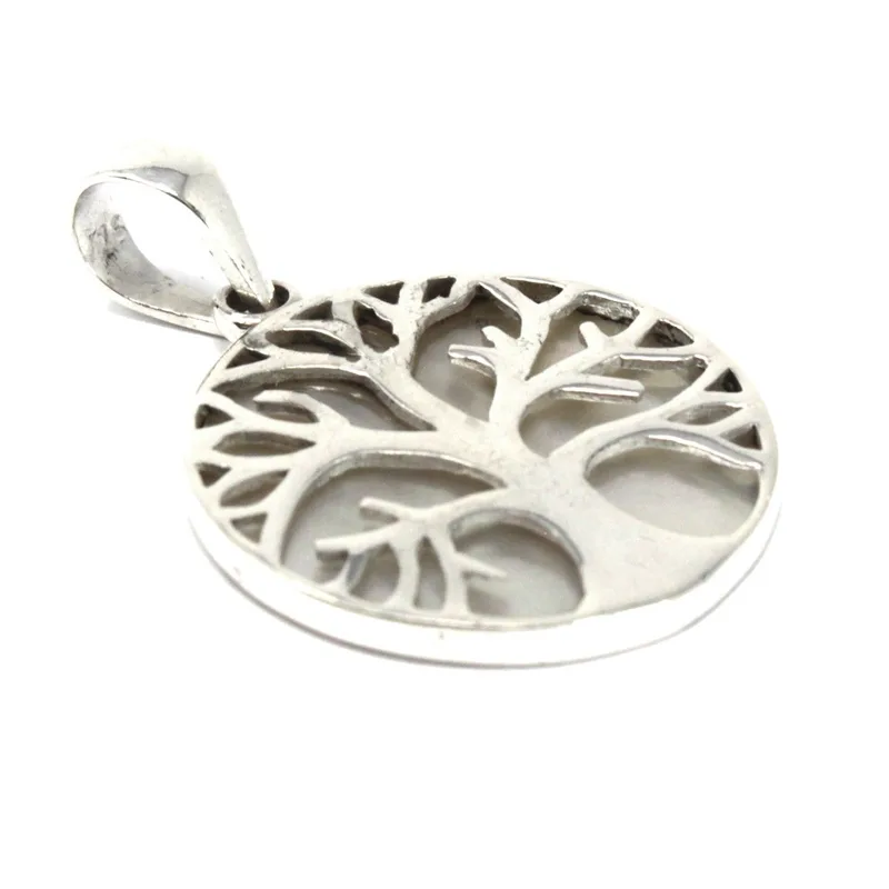 Albero della Vita Argento Pendente 22mm – Madreperla — foto 1