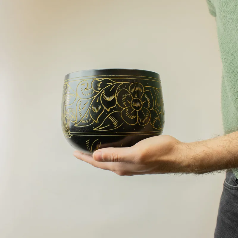 Cauldron Singing Bowl Magic Mushroom Yellow — foto 2