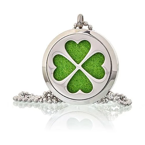 Aromaterapia Jewellery Collana - Four Foglia Clover 30mm