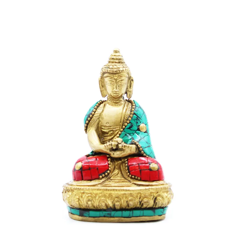 Brass Buddha Figure Amitabha 9.5 cm