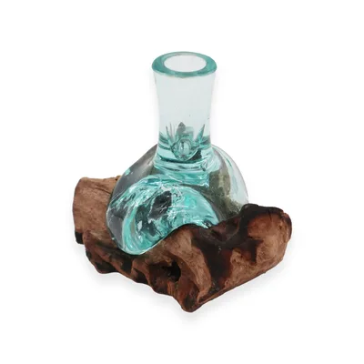 Molton Glass Small Fiore Vase on Legno — foto 3