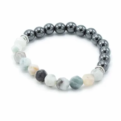 Faceted Gemstone Bracelet - Magnetic Mountain Jade — foto 1