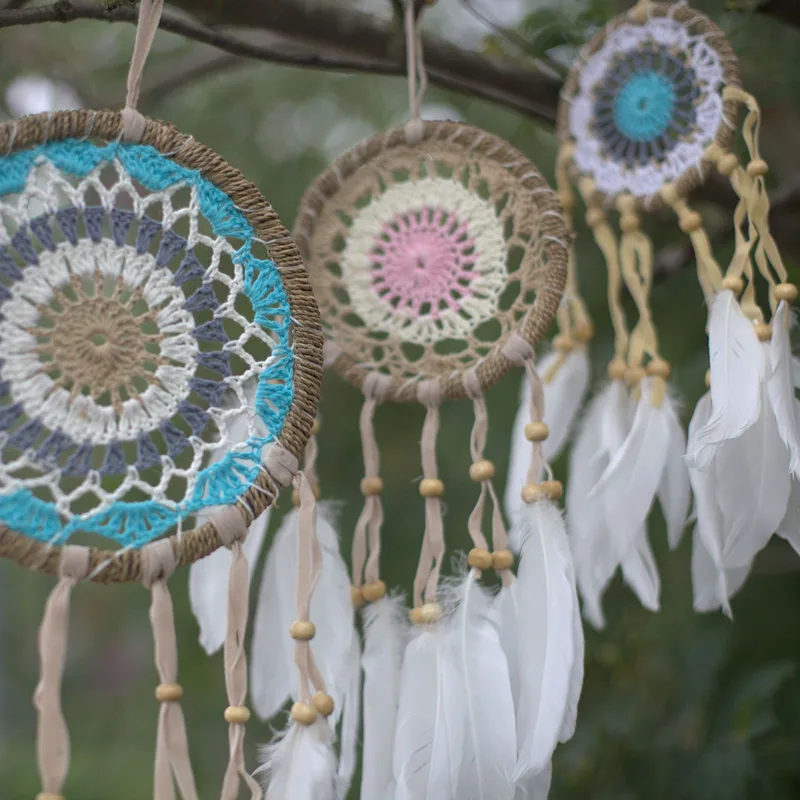 Pastel Pink Macramé Dream Catcher 12cm (asst colours) — foto 4