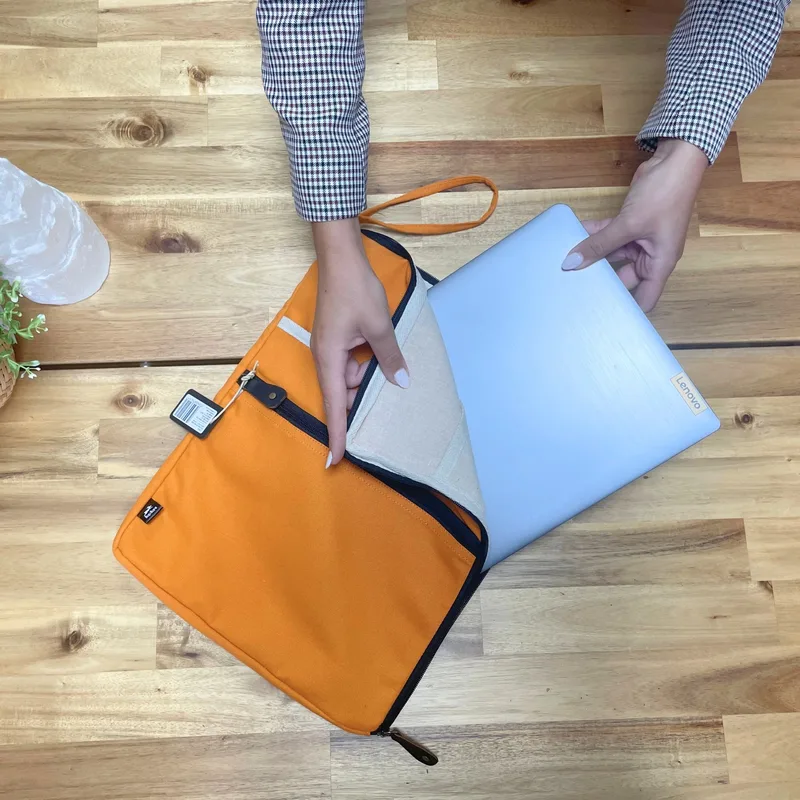 Canvas Large Laptop Pouch Arancia 30x40cm