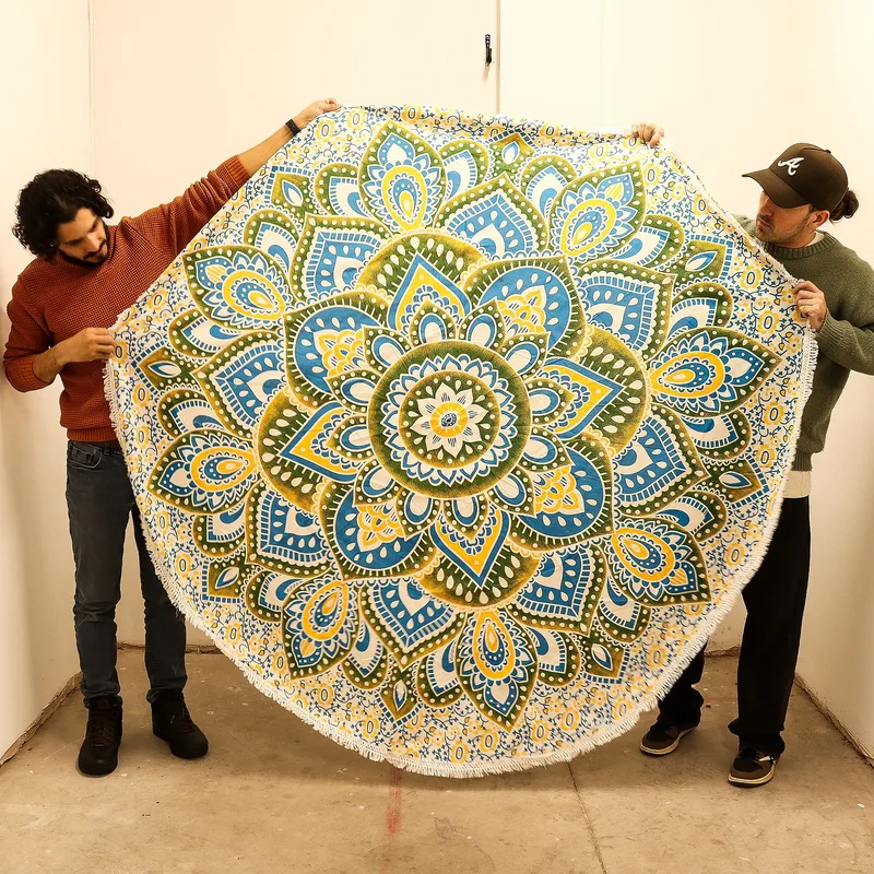 Large Mandala Roundy Art Yellow & Blu — foto 1