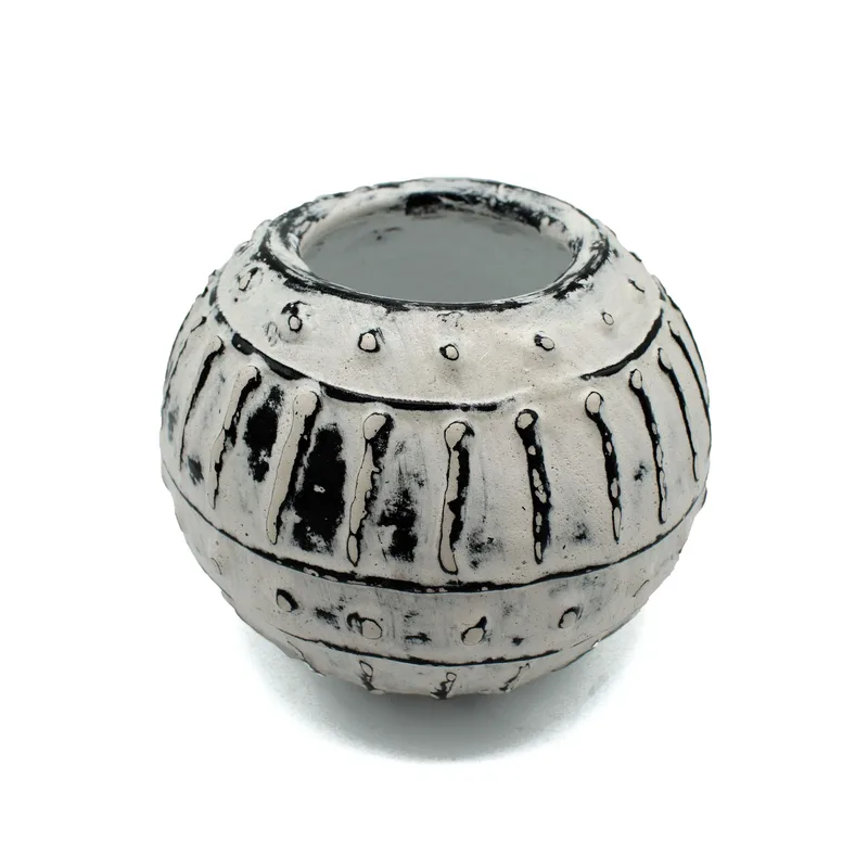 Greek Bubble Clay Plant Pot Crema 10cm — foto 2