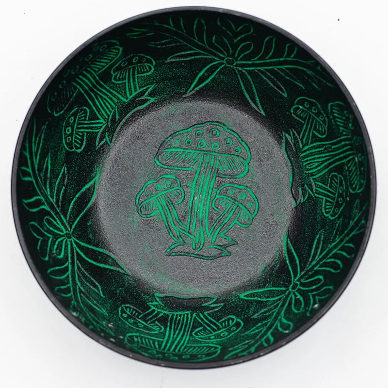 Aluminum Singing Bowl Magic Mushroom Verde — foto 1