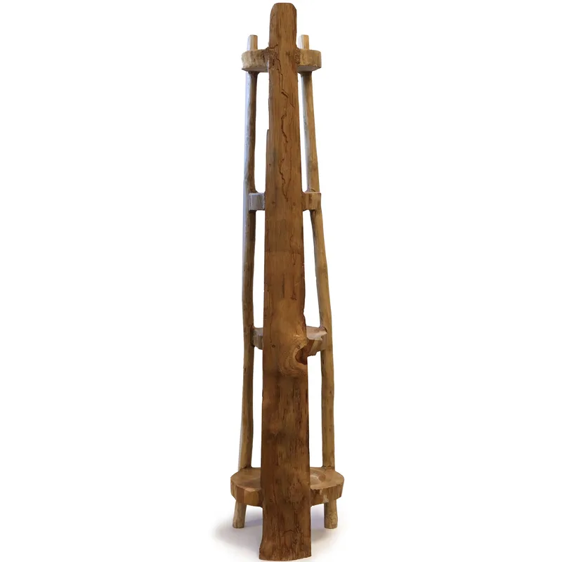 Naturale Teak Corner Unit 4 Shelves 135cm high — foto 2