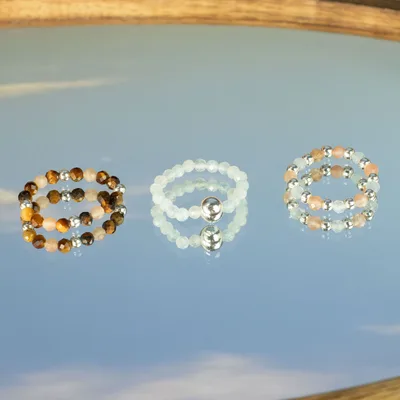 Nymph Spirit Gemstone Ring Set - Sea Sunset — foto 5