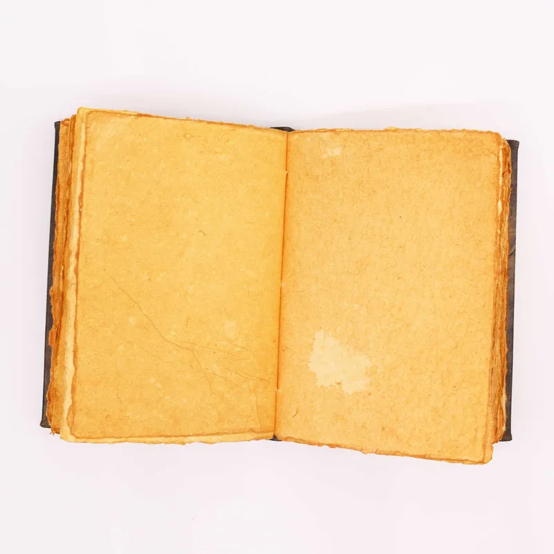 Heafty Brown Tan Book Zinc Pentagon Decor 200 Deckle Edges Pages 26x18cm — foto 2