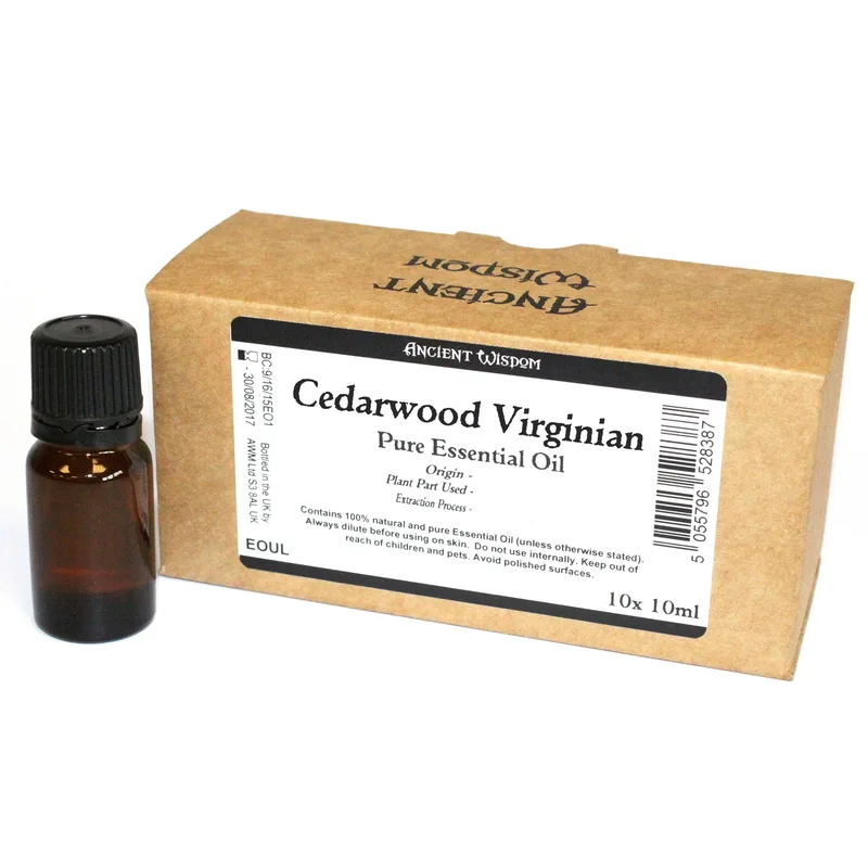 10x 10ml Cedarwood Virginian Essenziale Olio Unlabelled