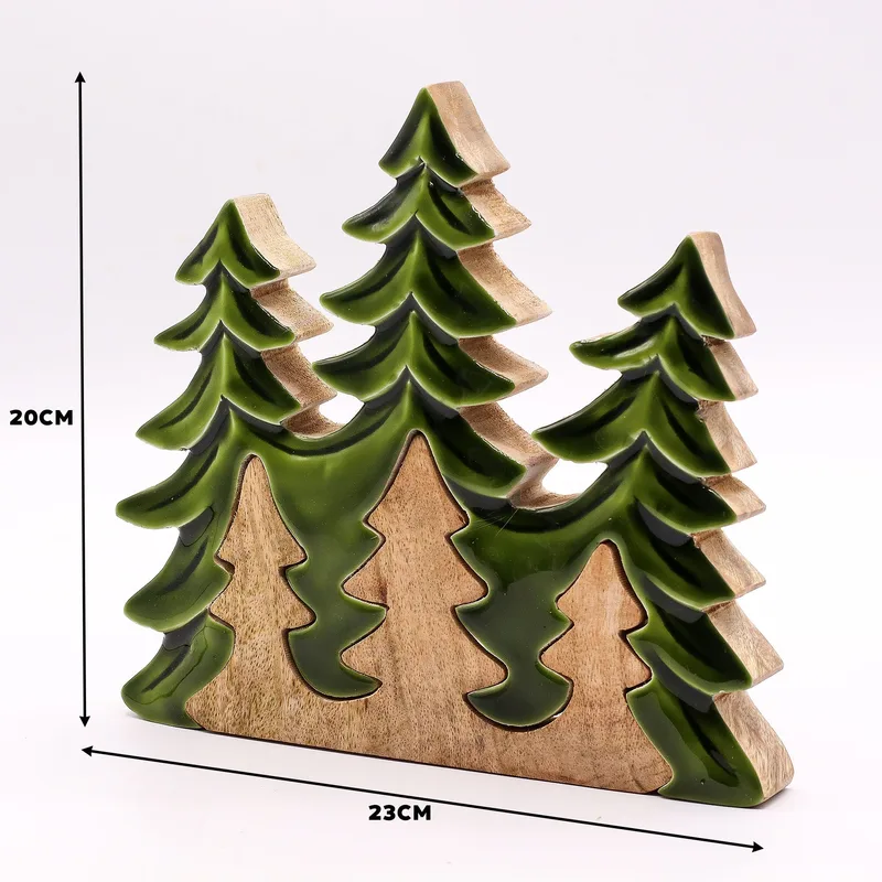 Lost in the Forrest Three Trees 3D Wooden Decoration 20x23cm — foto 6