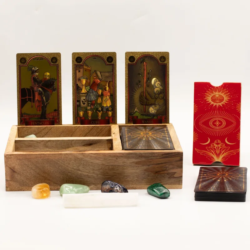 Three Section Tarot Scatola with Card Porta — foto 1