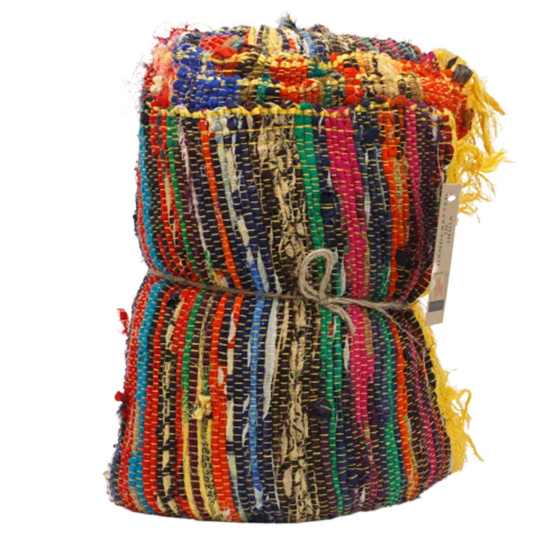 154 x 90cm Luxury Rag Rug - Yellow — foto 6