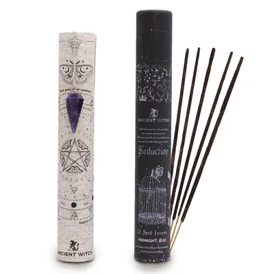 Ancient Witch Spell Incenso - Seduction - Amethyst Pendulum