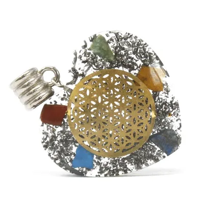 Orgonite Power Pendant 7 Stone Chakra Heart — foto 1