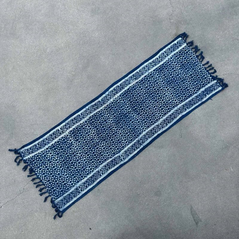 Fatto a mano Indigo Runner 170x60cm Madjid Tiles — foto 1
