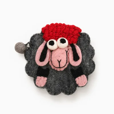 Fresco Colours Happy Sheep Felt Zipper Pouch (3 asst) — foto 3