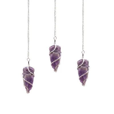 Raw Gemstone Pendulum - Amethyst — foto 2