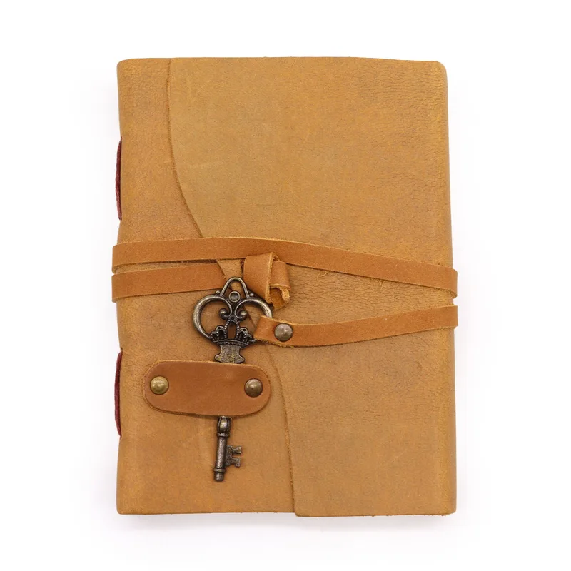Oiled Tan Leather & Key 200 pages 13x18cm