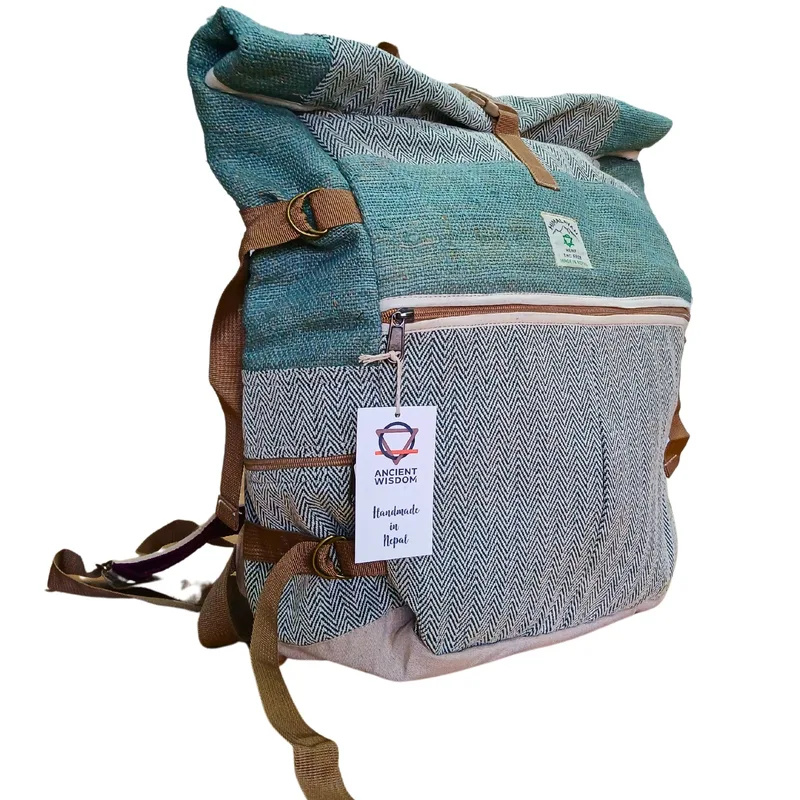 Hemp Trekking Rolling Backpack Sage — foto 5